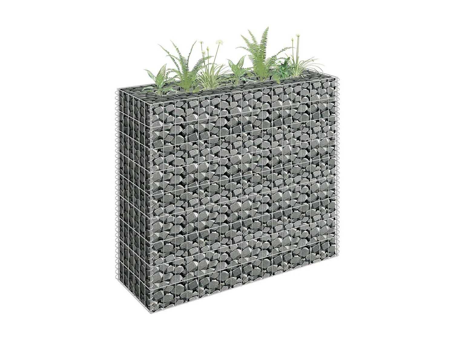 Jardinière à gabion Acier galvanisé 90x30x90