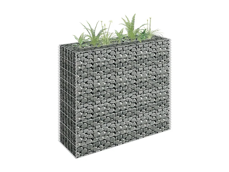 Jardinière à gabion Acier galvanisé 90x30x90
