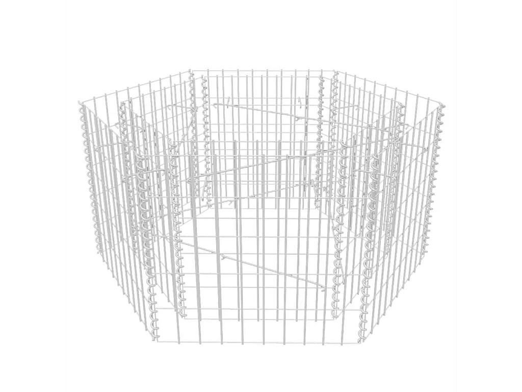 Jardinière à gabion hexagonale 100 x 90x50