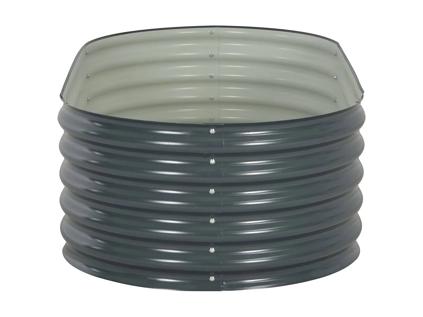 Jardinière 160x80x44 Acier galvanisé Gris