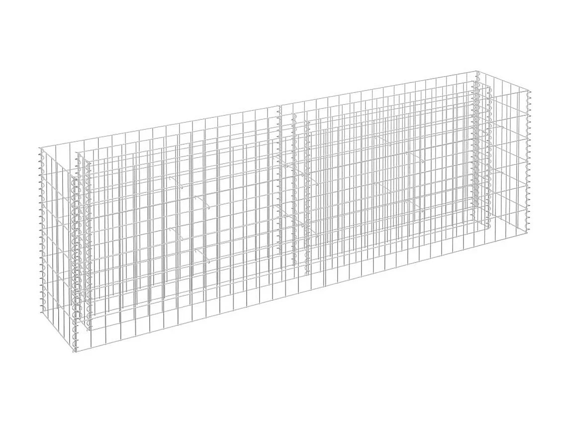 Jardinière à gabion Acier galvanisé 180x30x60