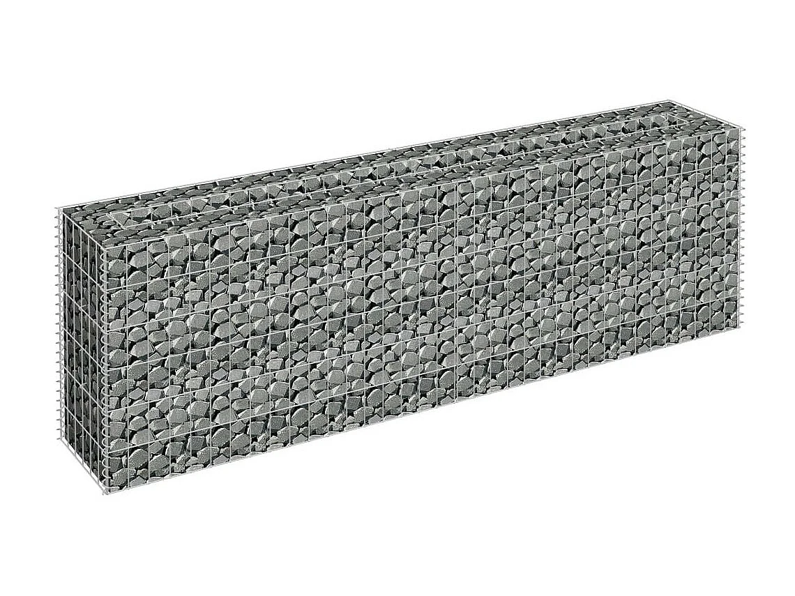 Jardinière à gabion Acier galvanisé 180x30x60