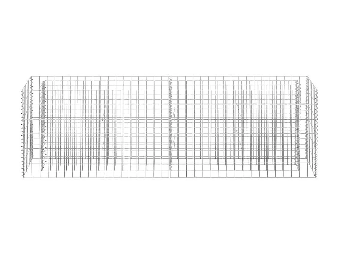 Jardinière à gabion Acier galvanisé 180x30x60