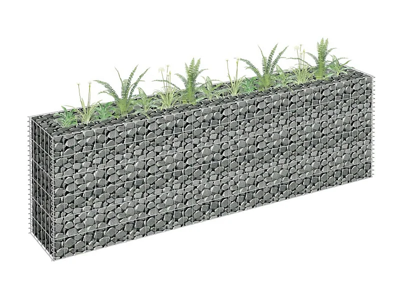 Jardinière à gabion Acier galvanisé 180x30x60