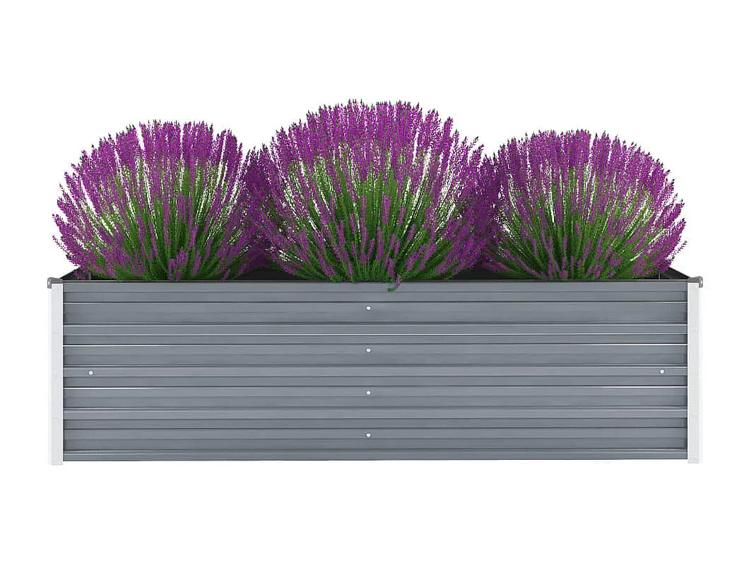 Jardinière Acier galvanisé 160x40x45 Gris