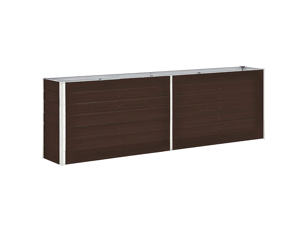 Jardinière Acier galvanisé 240x40x77 Marron