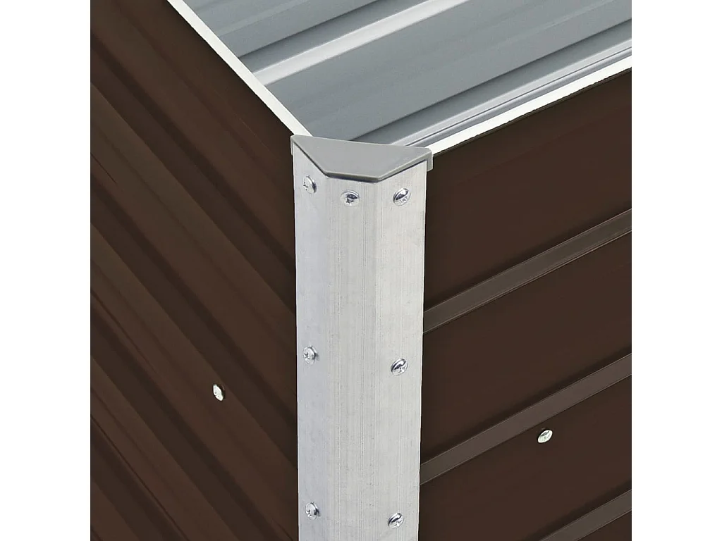 Jardinière Acier galvanisé 240x40x77 Marron