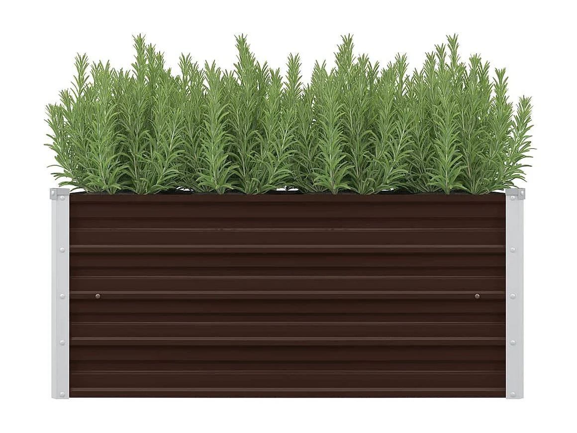 Jardinière Marron 100x40x45 Acier galvanisé