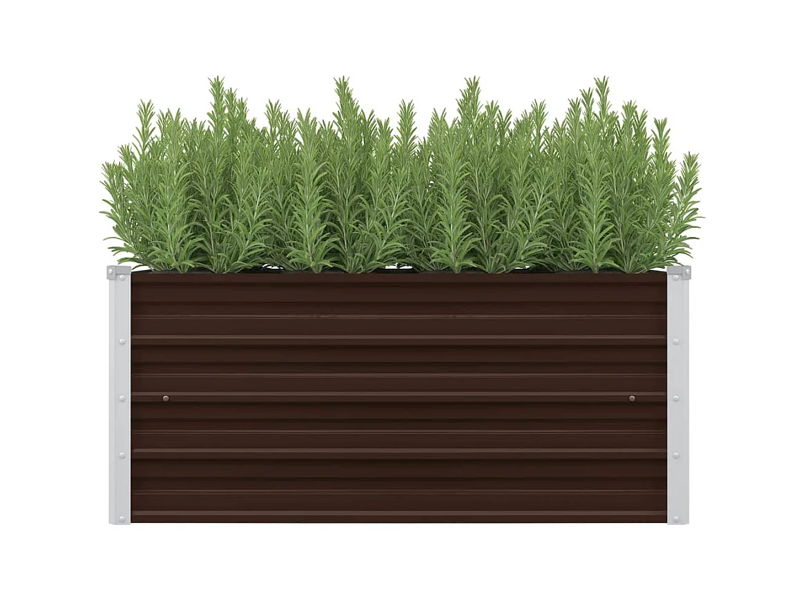 Jardinière Marron 100x40x45 Acier galvanisé