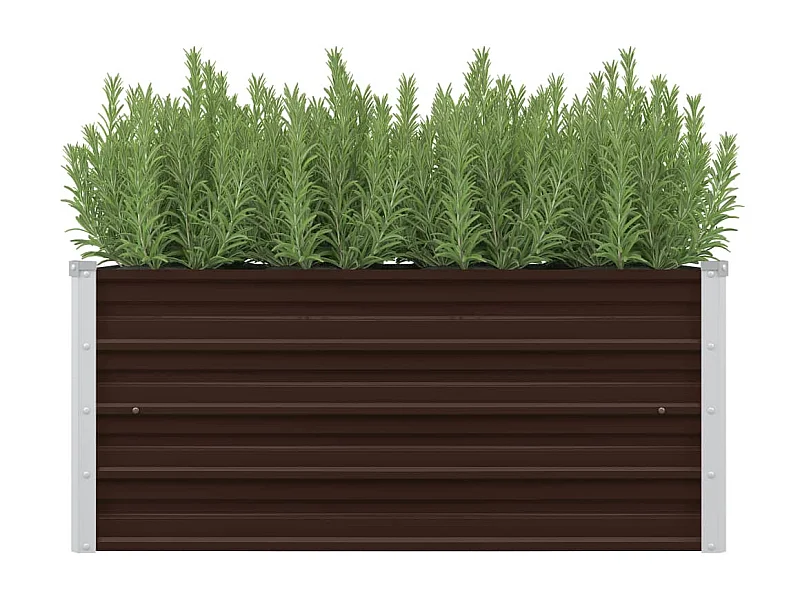 Jardinière Marron 100x40x45 Acier galvanisé