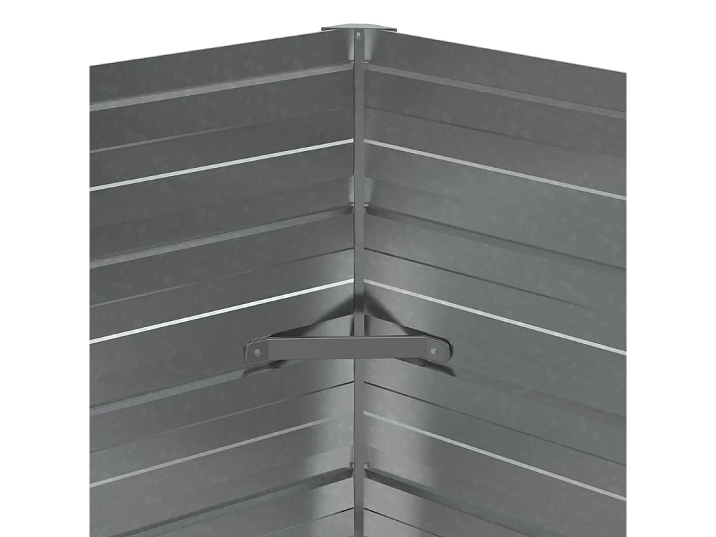 Jardinière 129x45 Acier galvanisé Argenté