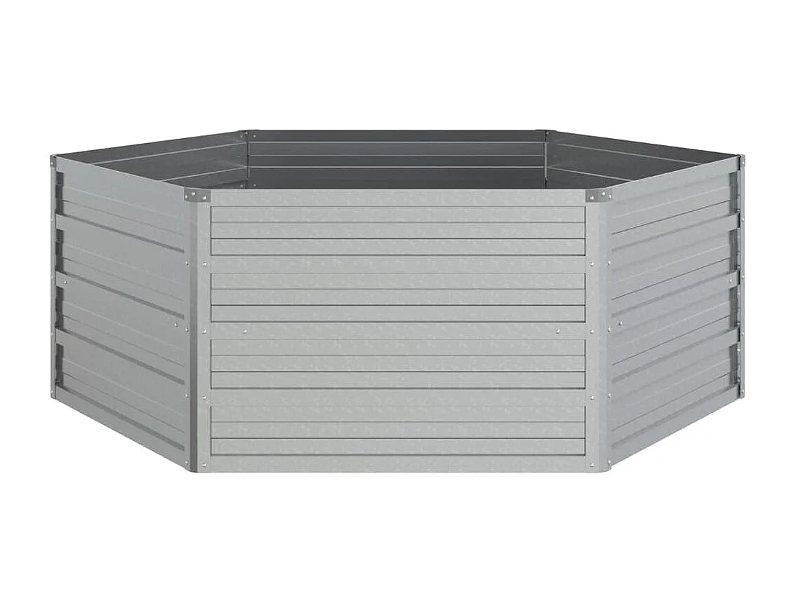 Jardinière 129x45 Acier galvanisé Argenté