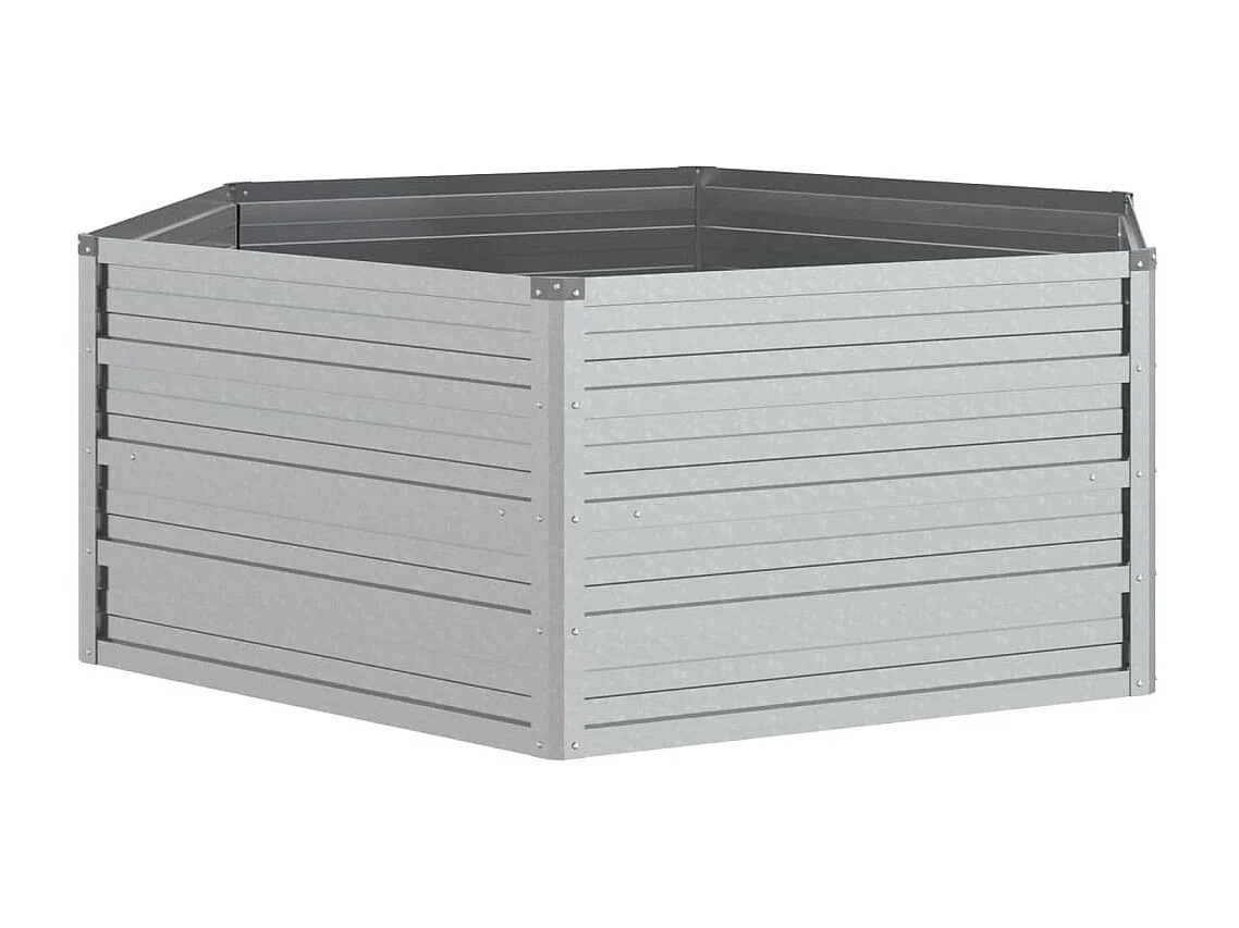 Jardinière 129x45 Acier galvanisé Argenté