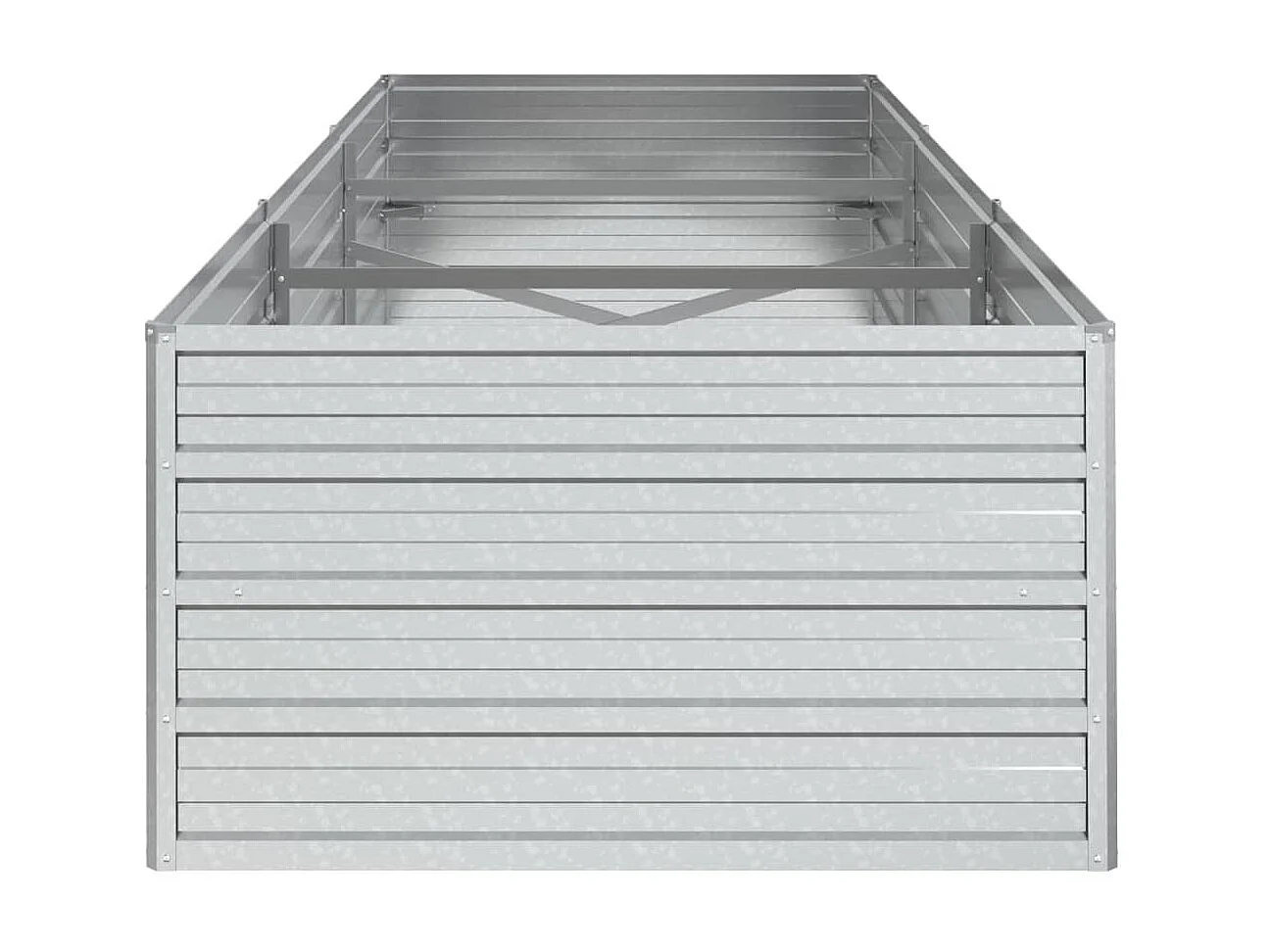 Jardinière 240x80x45 Acier galvanisé Argenté