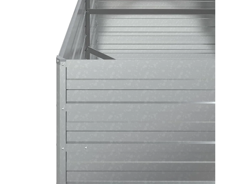 Jardinière 160x80x77 Acier galvanisé Argenté