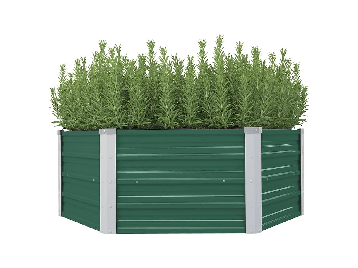 Jardinière 129x129x46 Acier galvanisé Vert