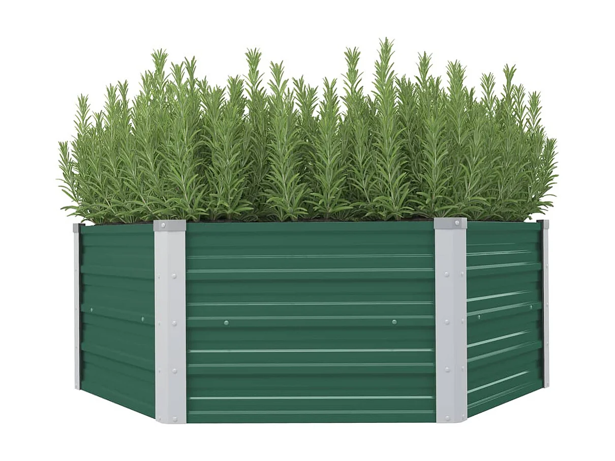 Jardinière 129x129x46 Acier galvanisé Vert