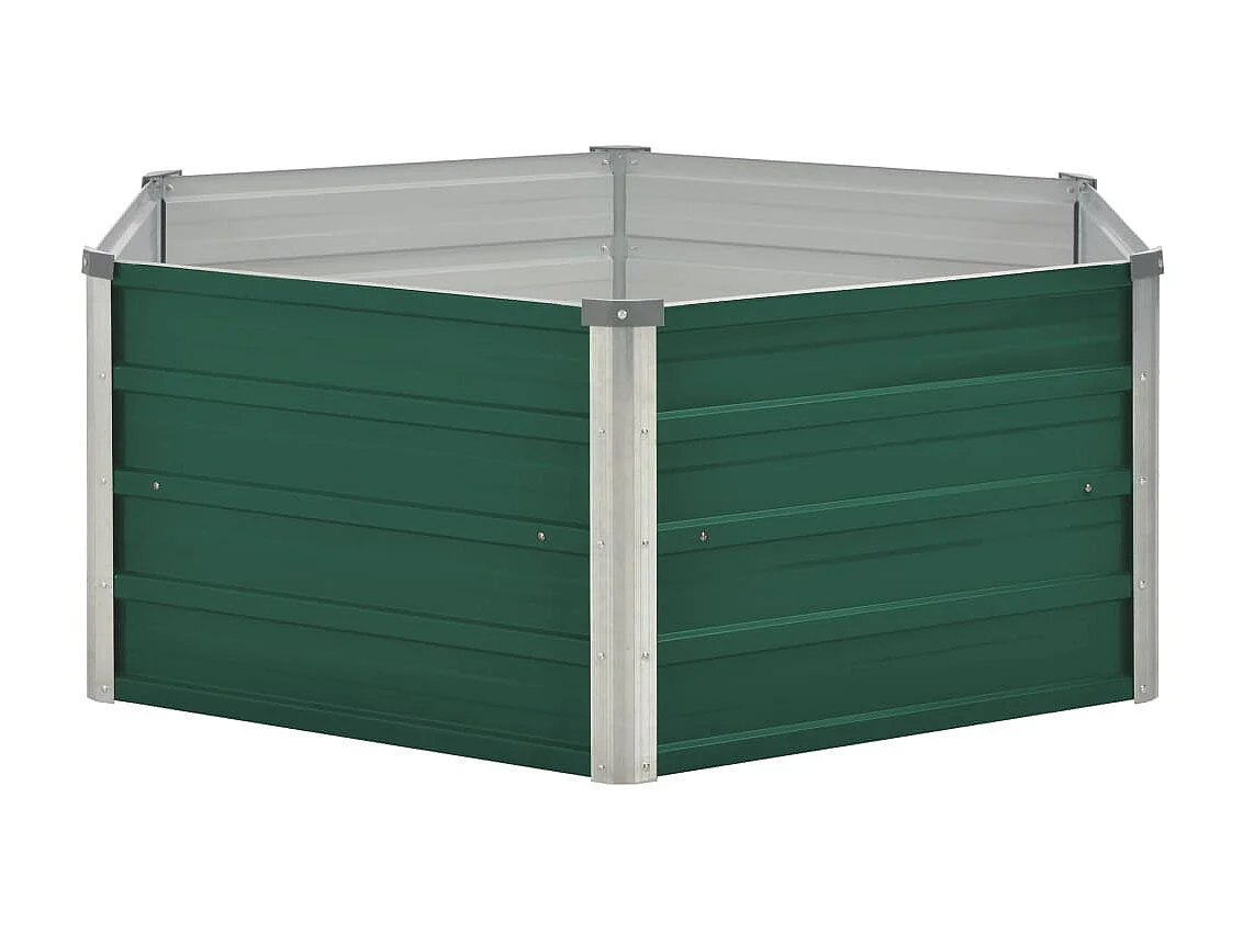 Jardinière 129x129x46 Acier galvanisé Vert