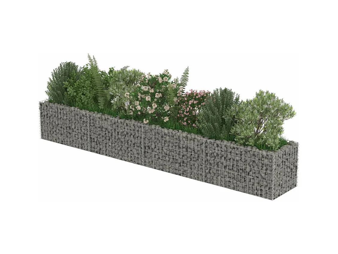 Jardinière à gabion Acier galvanisé 360x50x50