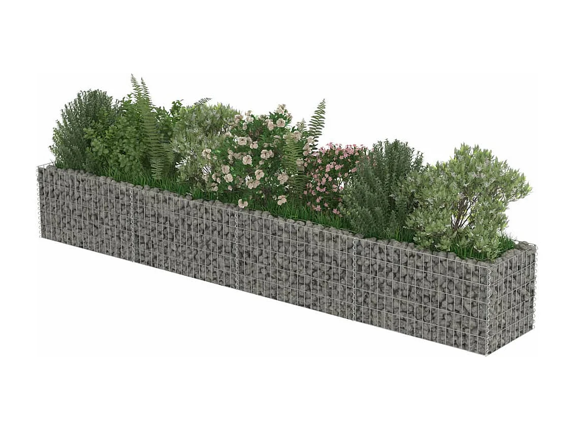 Jardinière à gabion Acier galvanisé 360x50x50