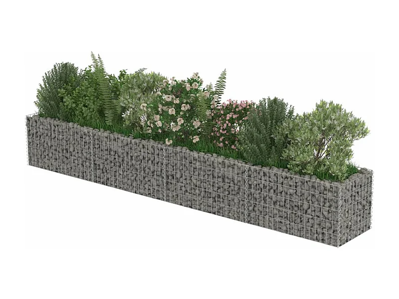 Jardinière à gabion Acier galvanisé 360x50x50