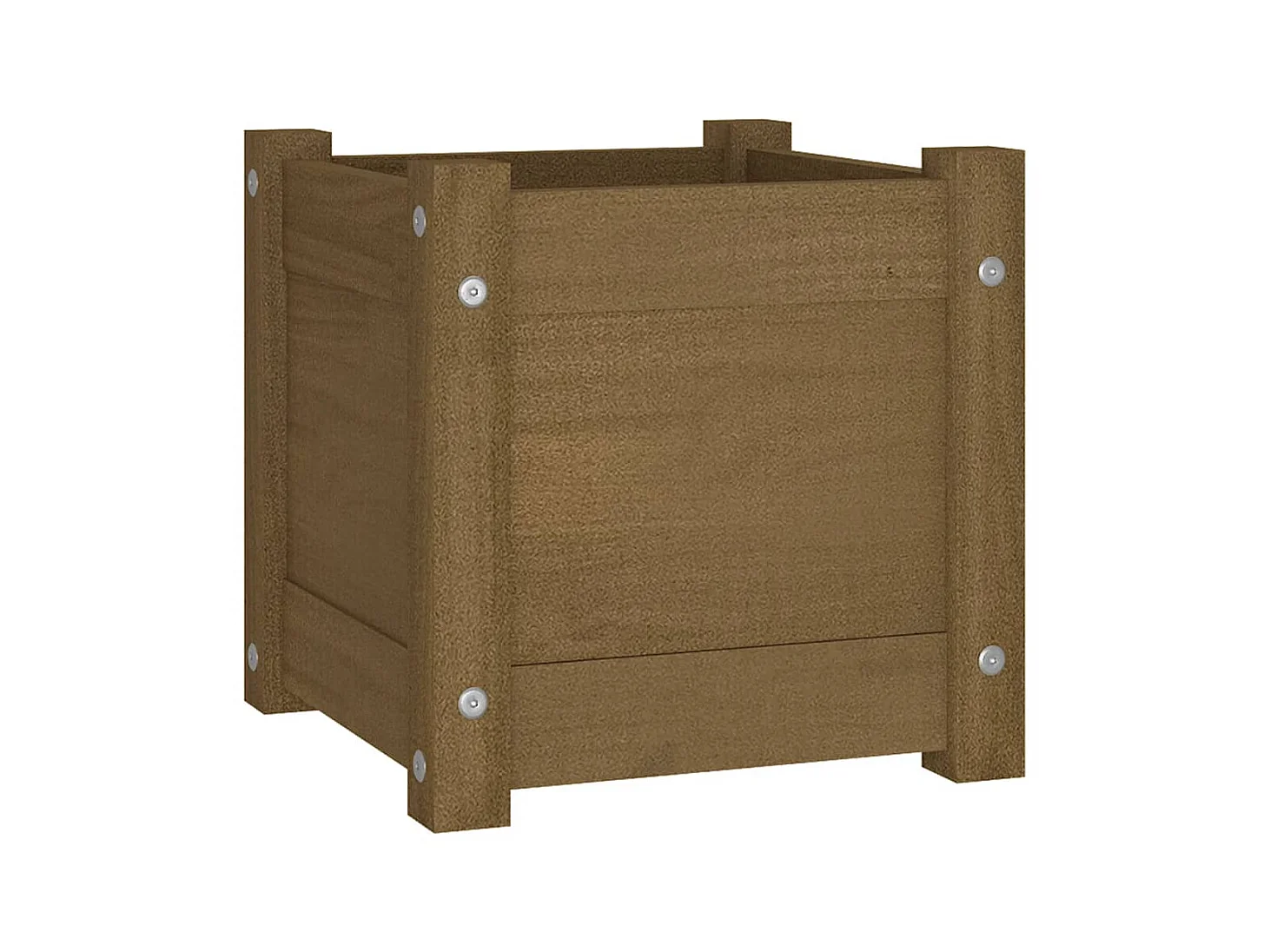 Jardinière extérieur Marron miel 31x31x31 Bois de pin massif