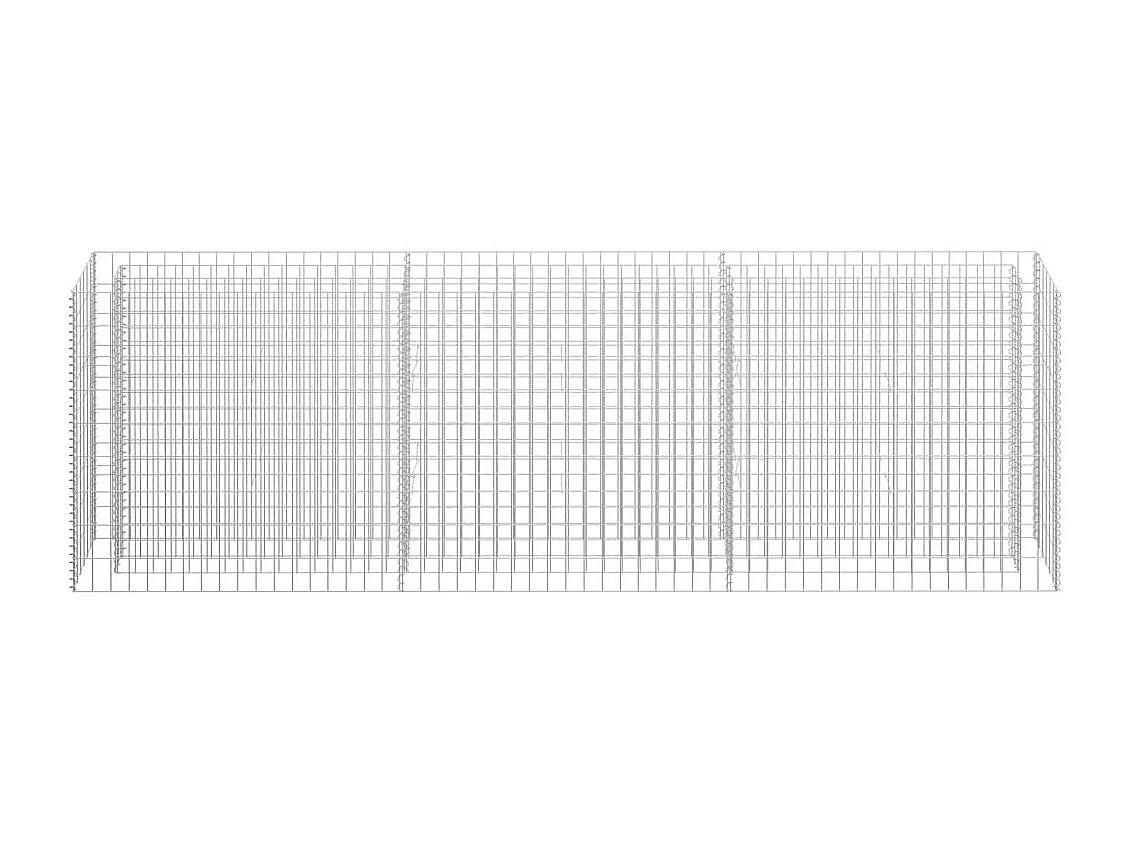 Jardinière à gabion Acier galvanisé 270x30x90