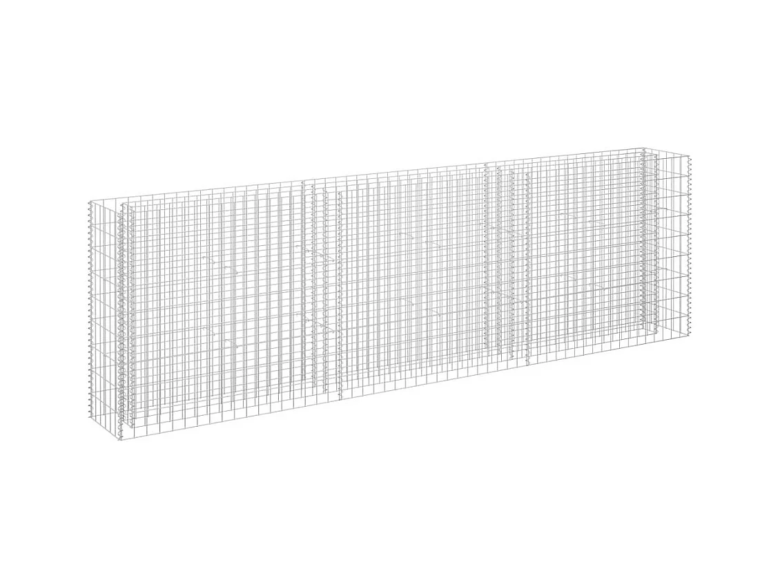 Jardinière à gabion Acier galvanisé 270x30x90