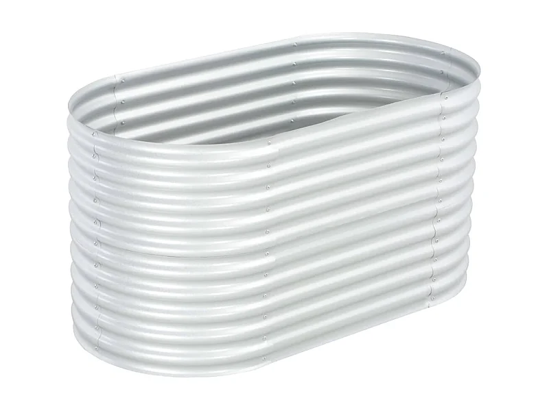 Jardinière 160x80x81 Acier galvanisé Argenté