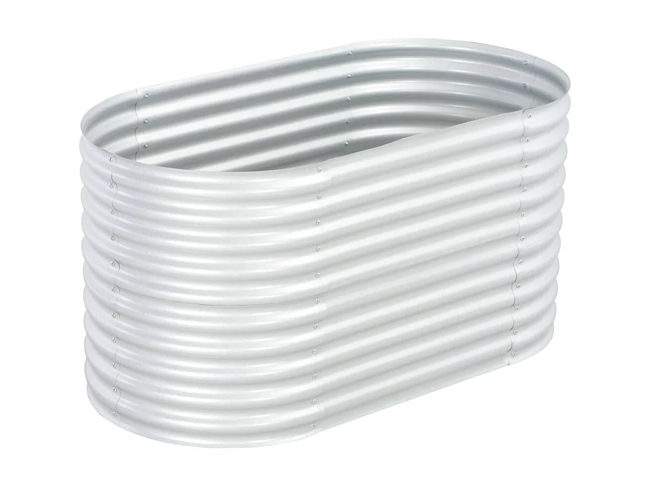 Jardinière 160x80x81 Acier galvanisé Argenté