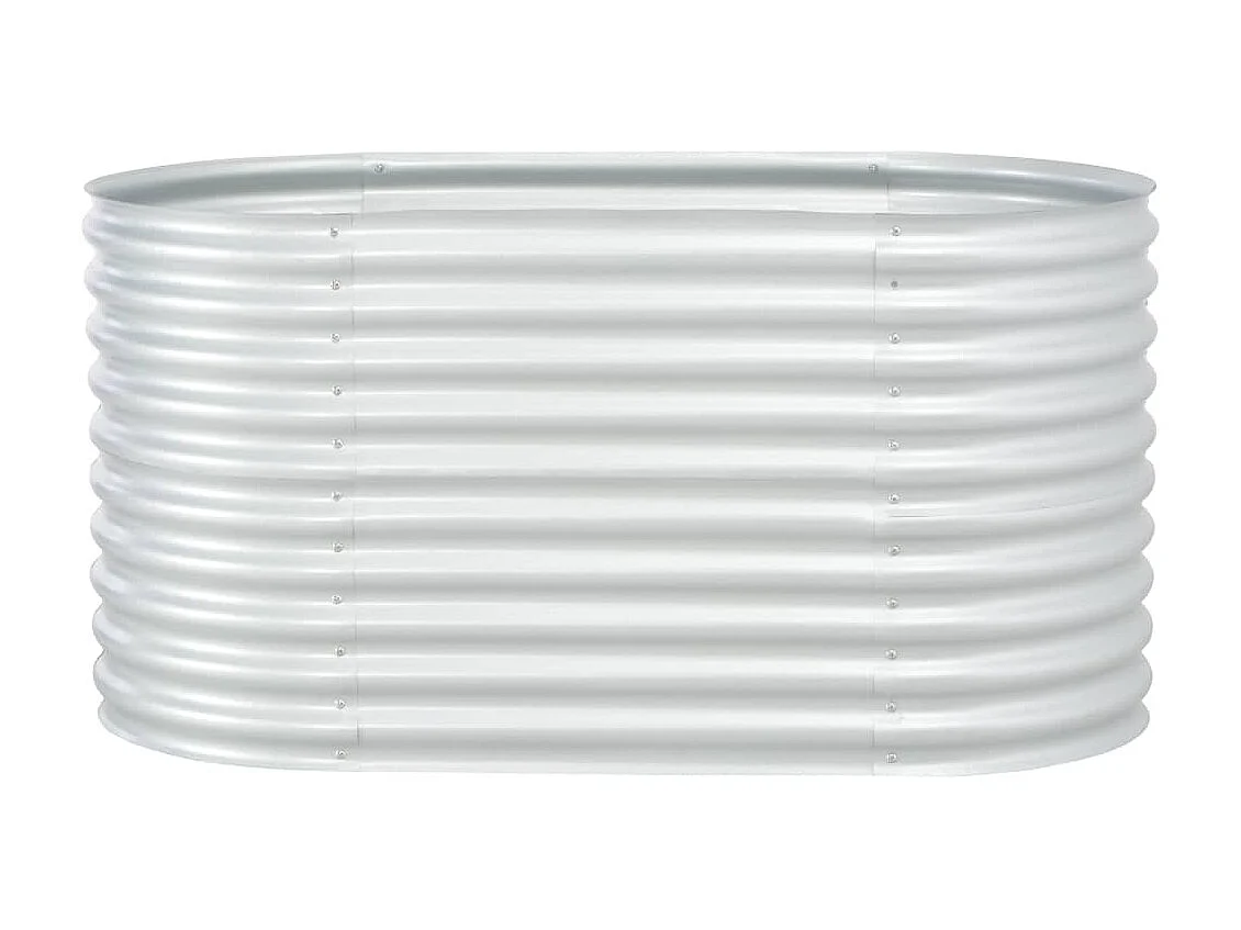 Jardinière 160x80x81 Acier galvanisé Argenté
