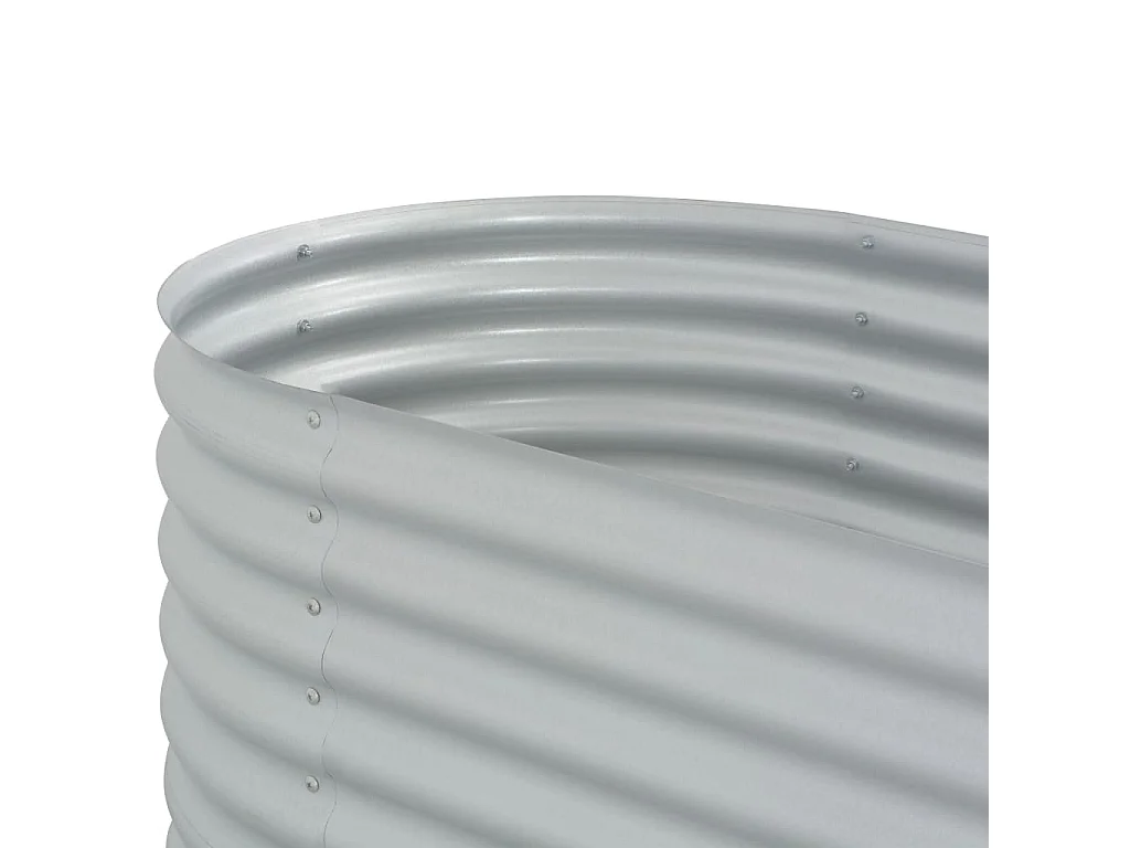 Jardinière 160x80x81 Acier galvanisé Argenté