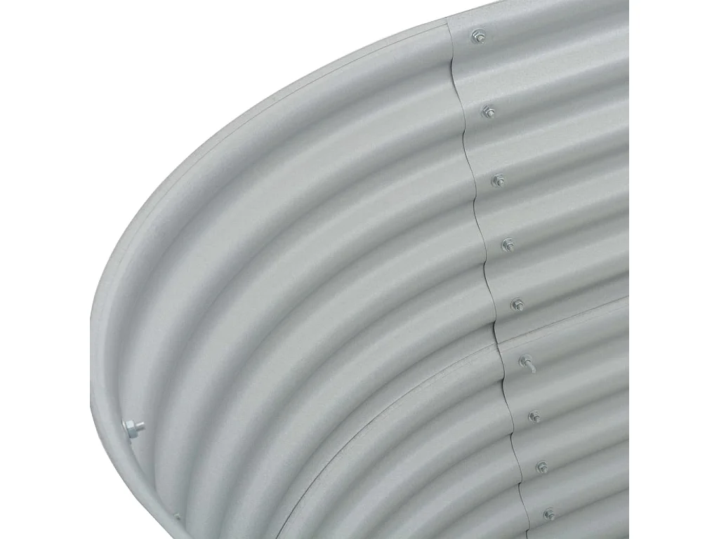 Jardinière 160x80x81 Acier galvanisé Argenté