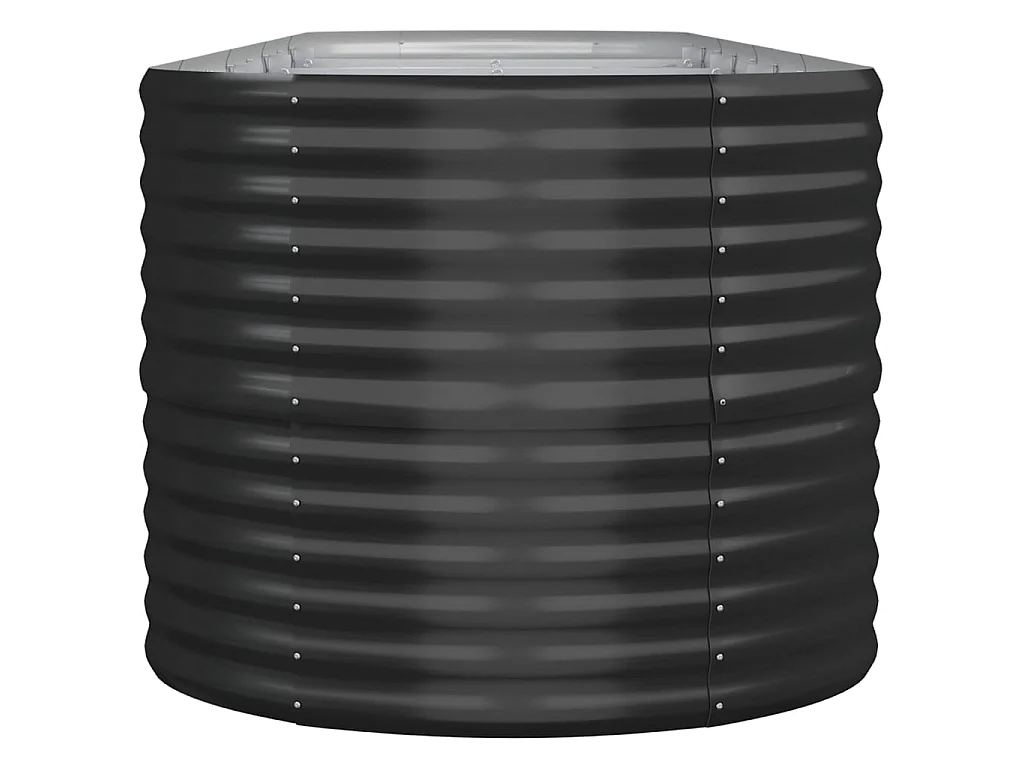 Jardinière Acier enduit de poudre 368x80x68 Anthracite