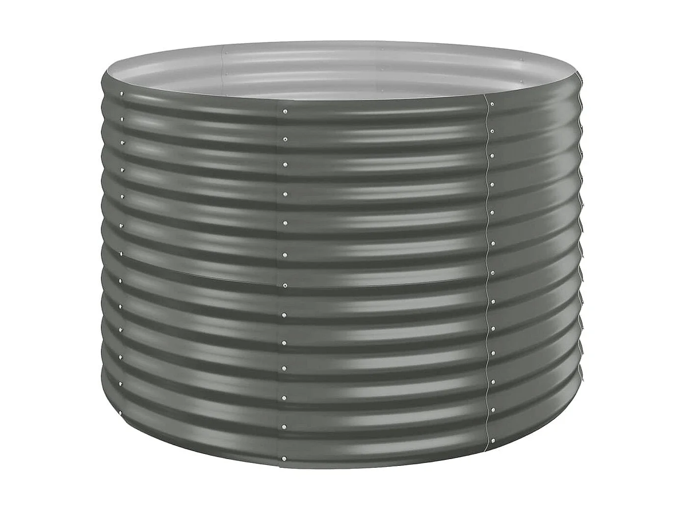 Jardinière Acier enduit de poudre 100x100x68 gris