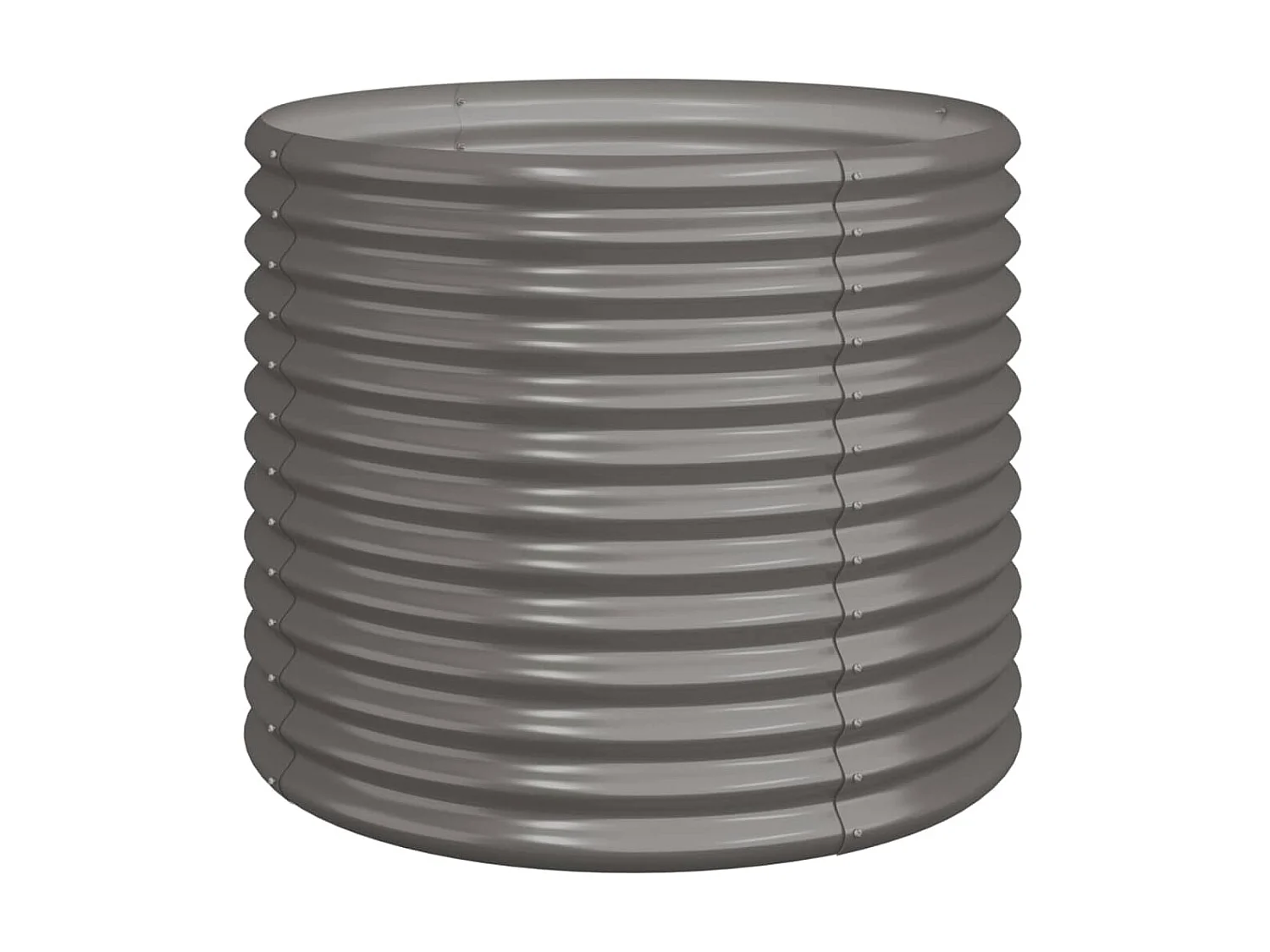 Jardinière de jardin Acier enduit de poudre 80x80x68 Gris