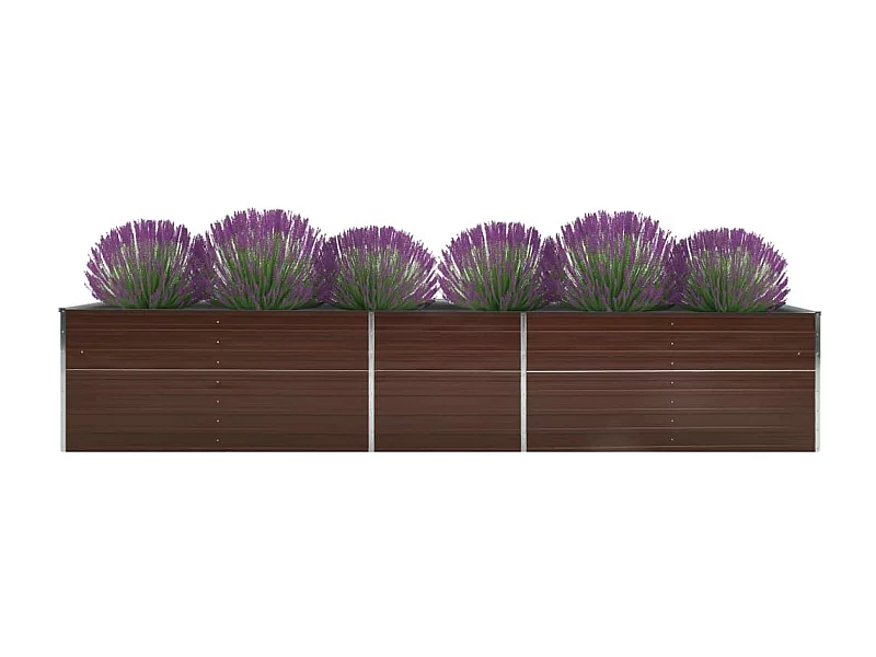 Jardinière Acier galvanisé 400x80x77 Marron