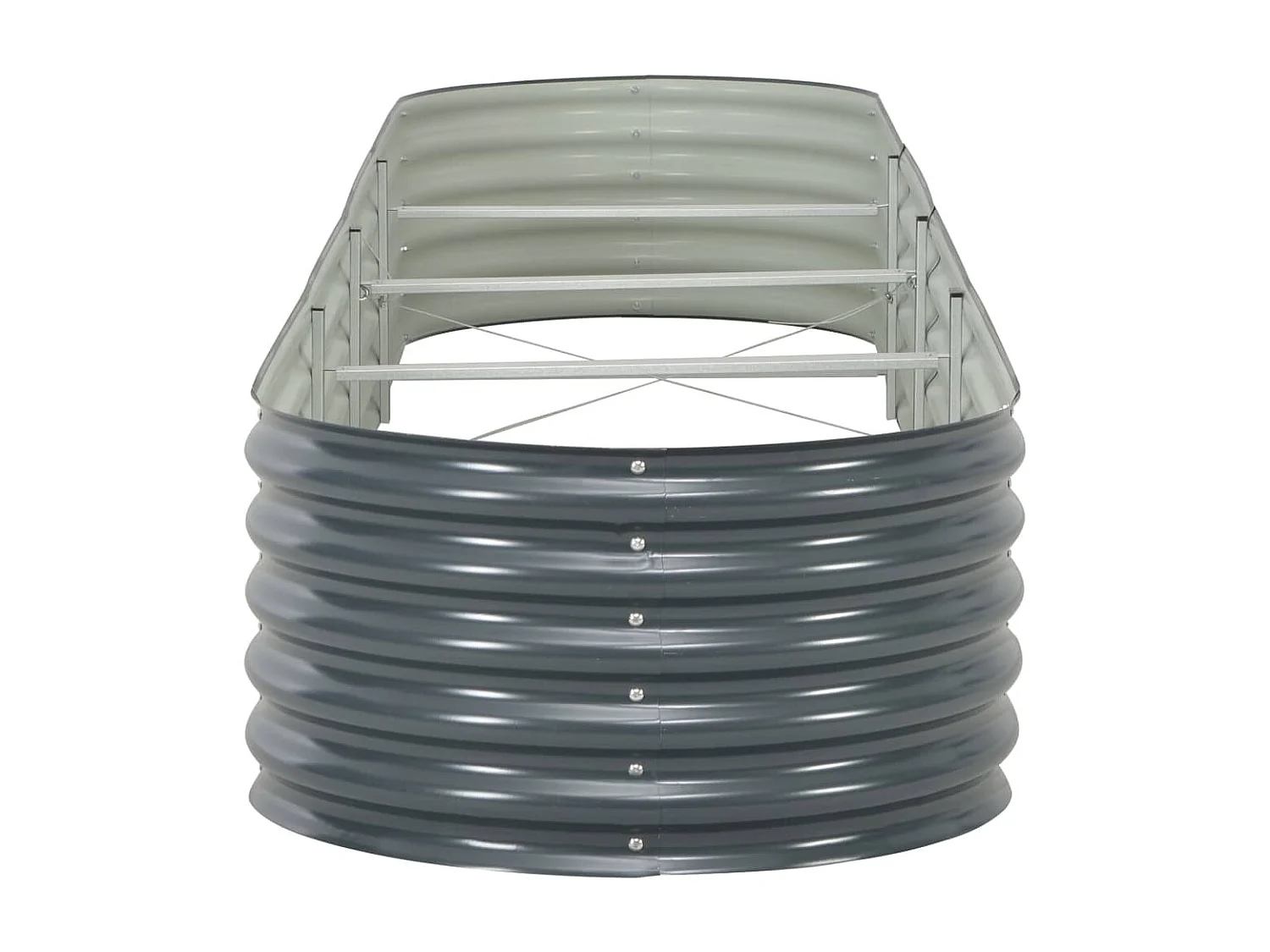 Jardinière 400x80x44 Acier galvanisé Gris