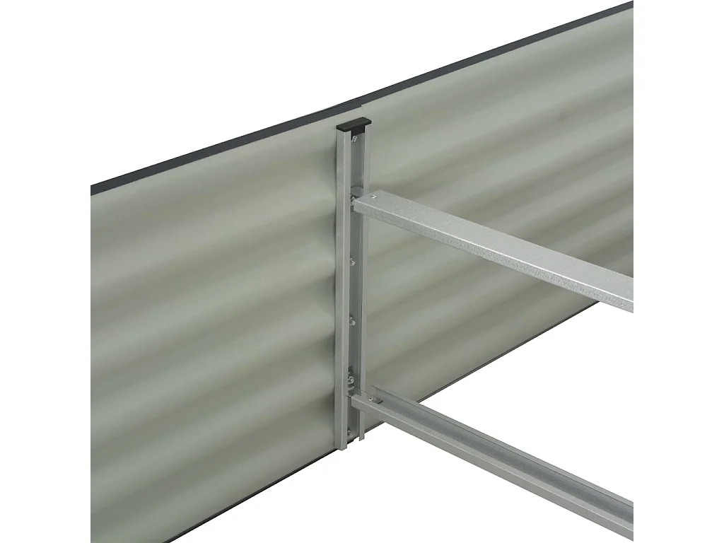 Jardinière 400x80x44 Acier galvanisé Gris