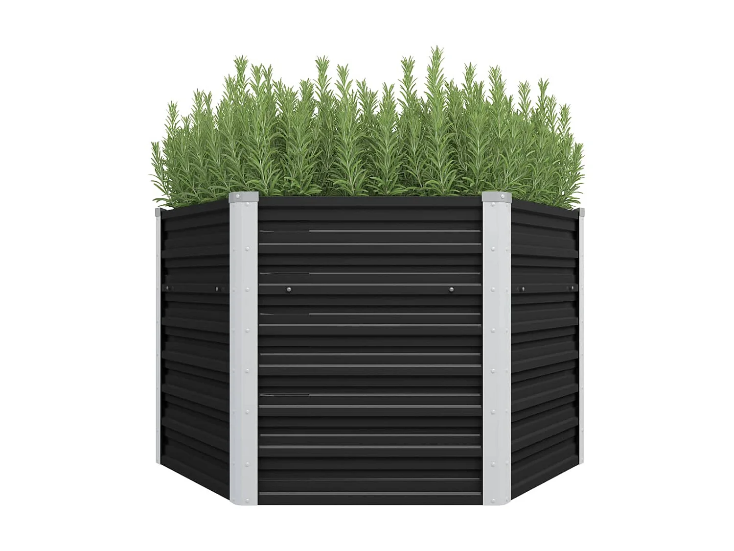 Jardinière Anthracite 129x129x77 Acier galvanisé