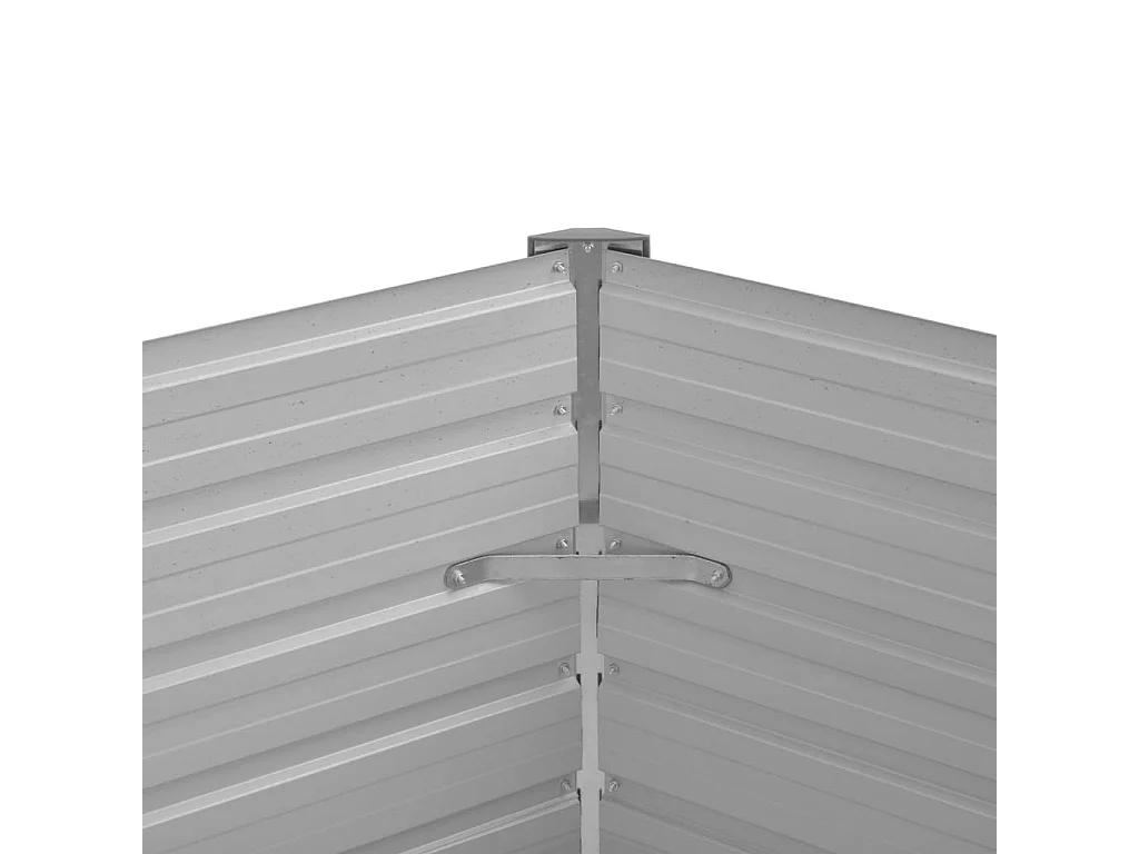 Jardinière Anthracite 129x129x77 Acier galvanisé