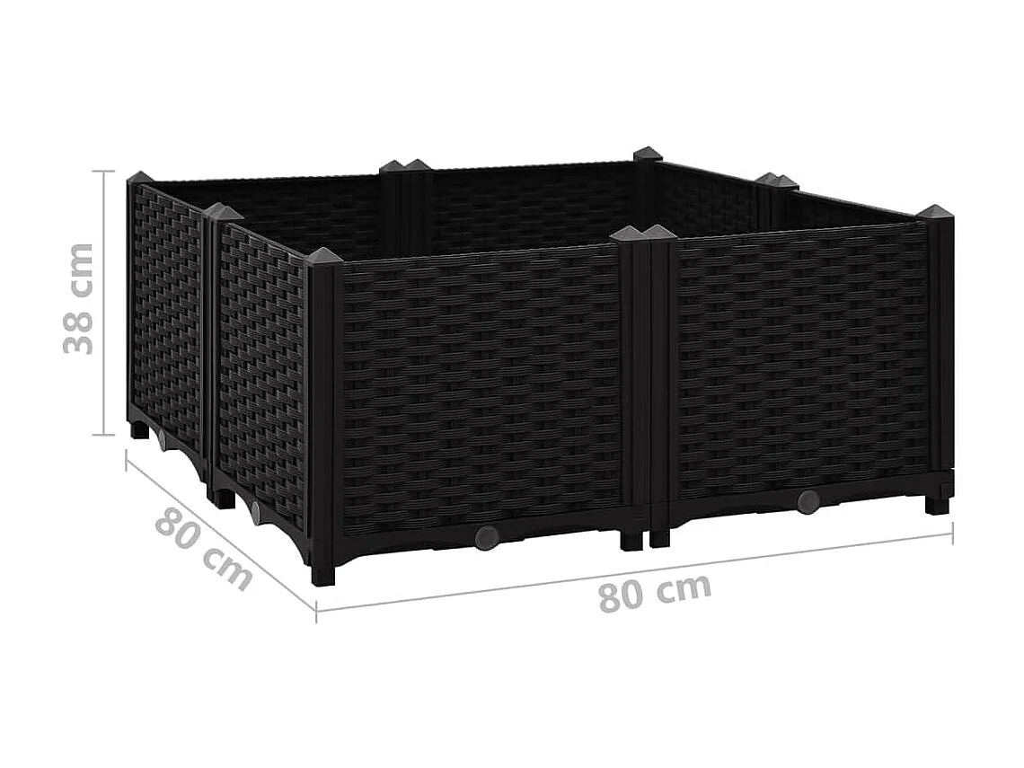 Jardinière 80x80x38 Polypropylène