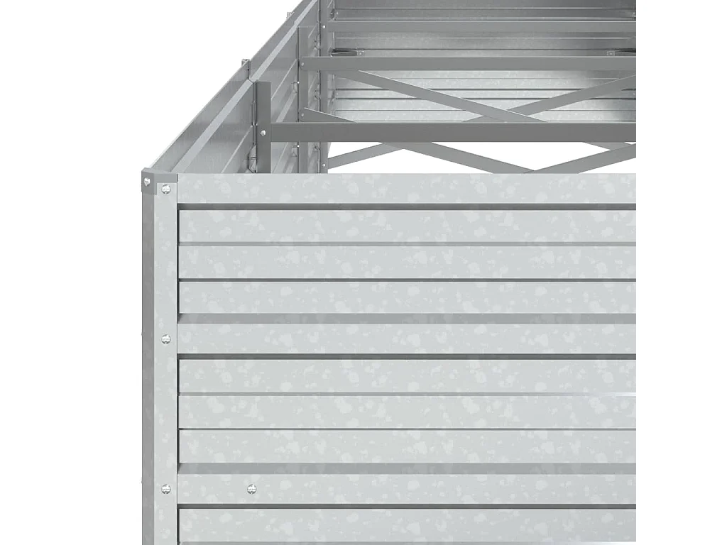 Jardinière 320x80x45 Acier galvanisé Argenté