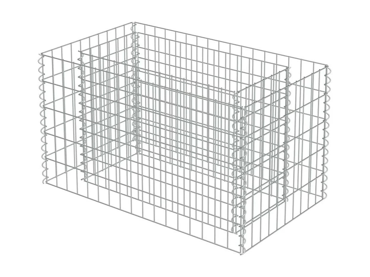 Jardinière à gabion Acier galvanisé 90x50x50