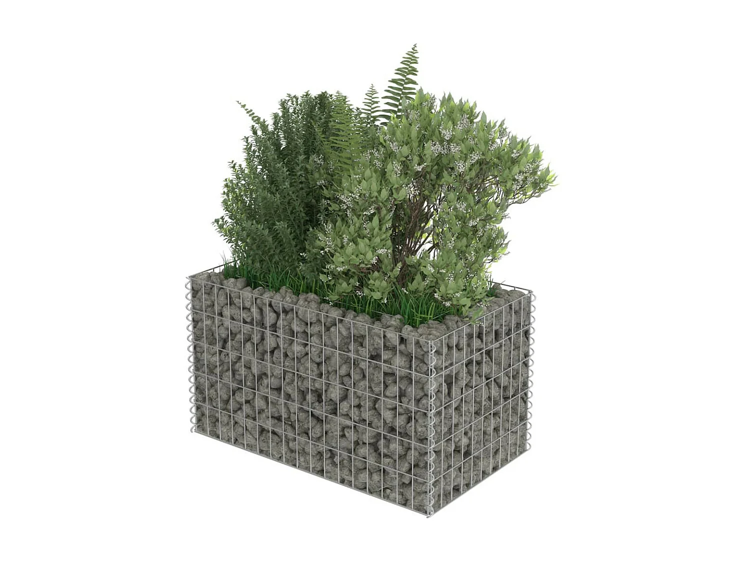 Jardinière à gabion Acier galvanisé 90x50x50