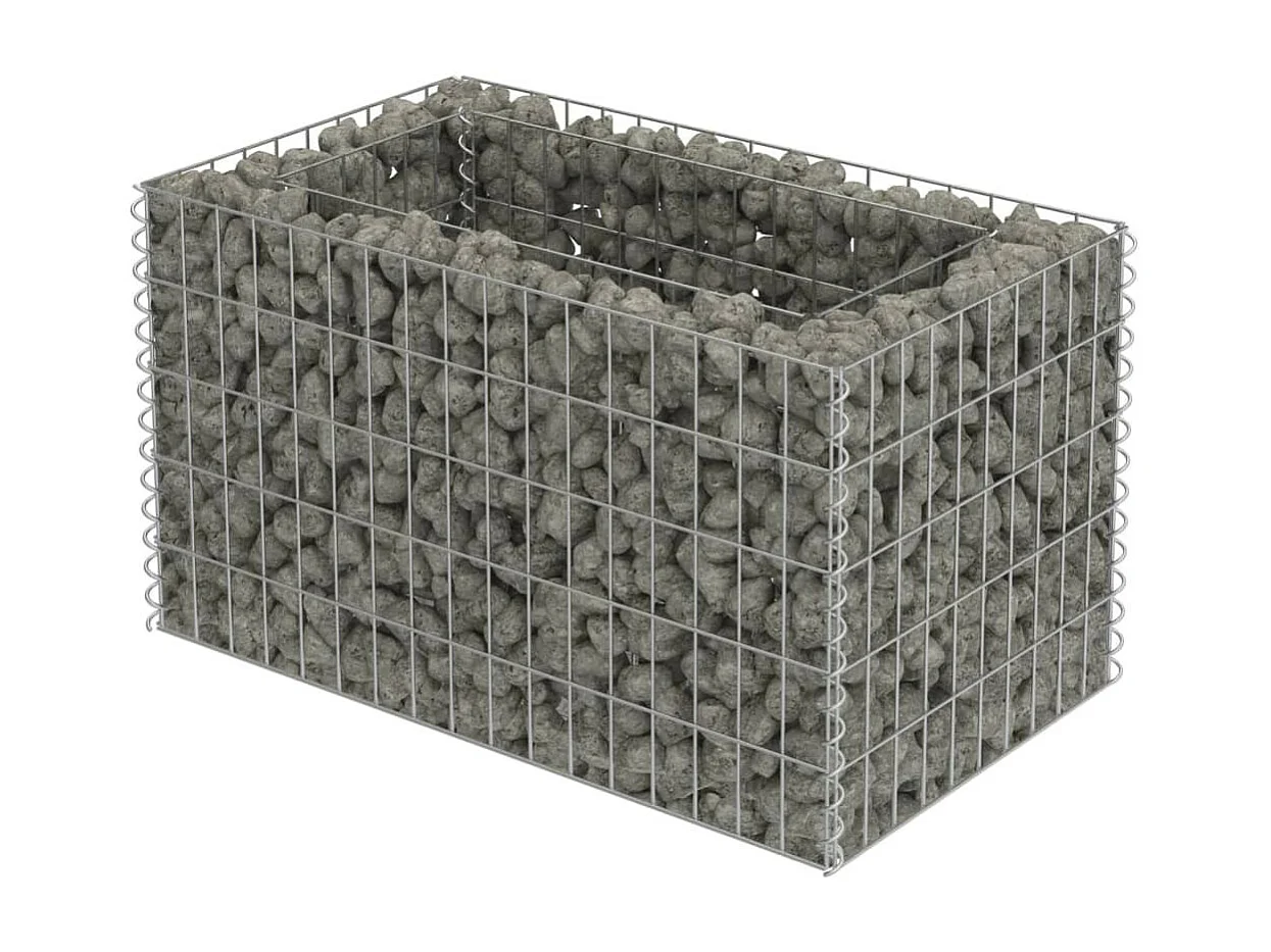 Jardinière à gabion Acier galvanisé 90x50x50