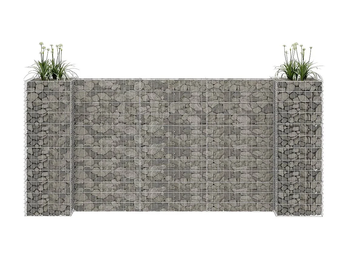 Jardinière à gabion en H Fil d'acier 260x40x120