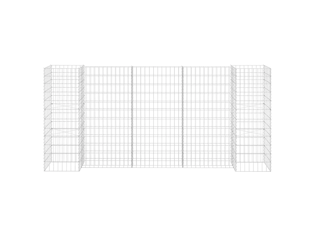 Jardinière à gabion en H Fil d'acier 260x40x120
