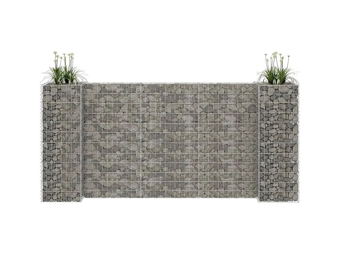 Jardinière à gabion en H Fil d'acier 260x40x120
