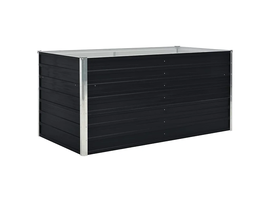 Jardinière 160 x 80x45 Acier galvanisé Anthracite